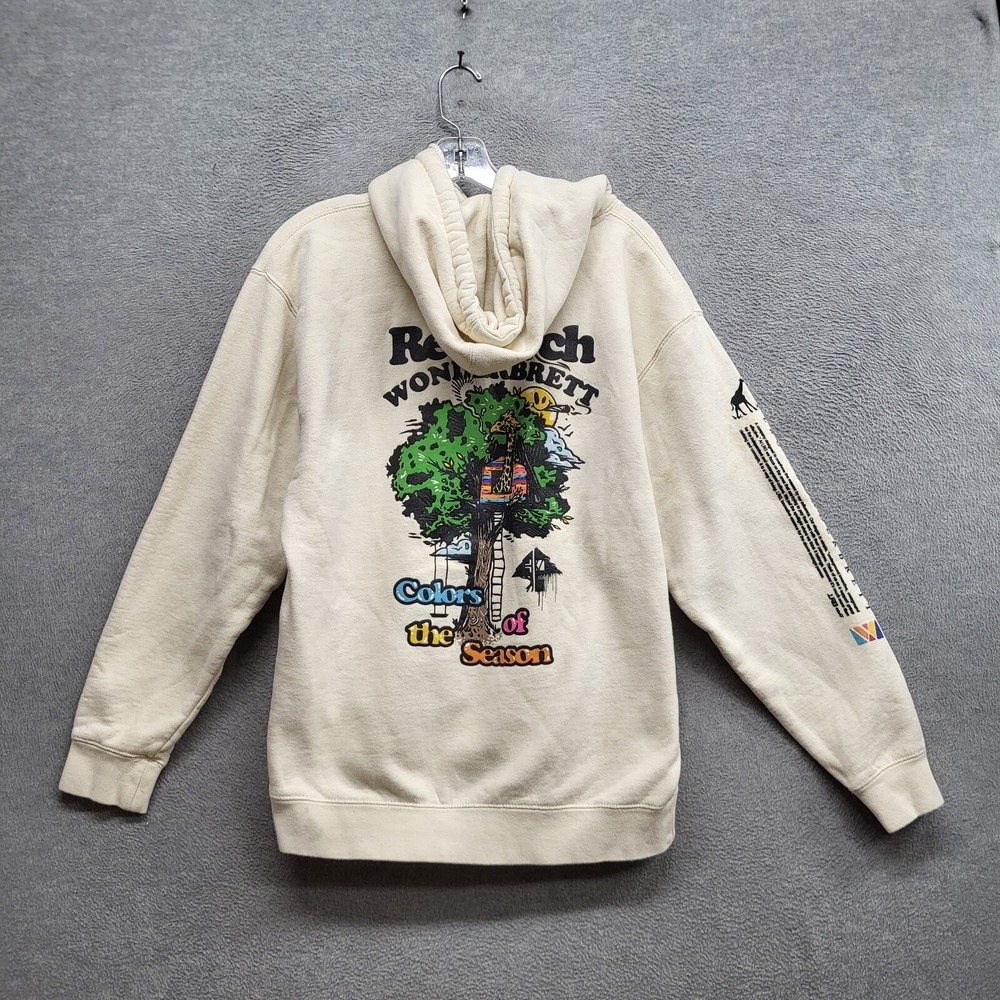 LRG x Wonderbrett Women Sweatshirt Medium Cream Colors Of The Season Fleece READ
